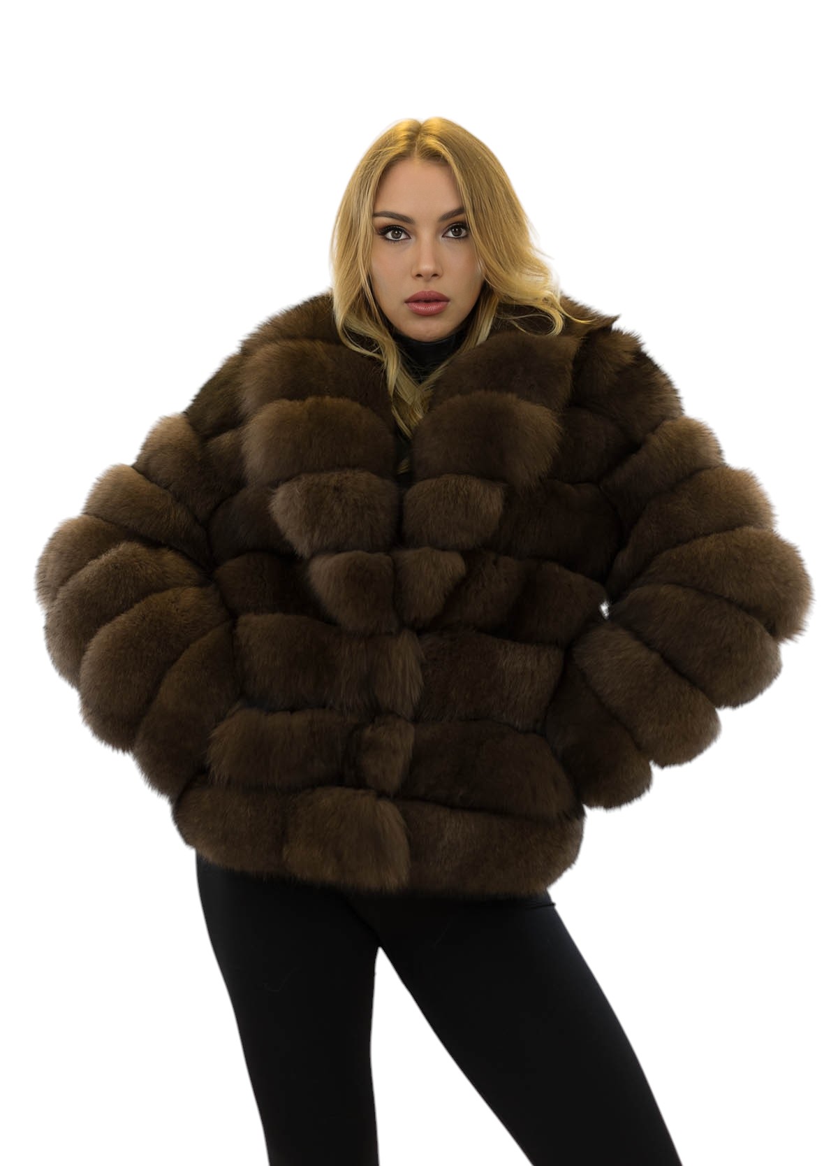 Natur Fuchspelzjacke Felljacke aus Fuchs