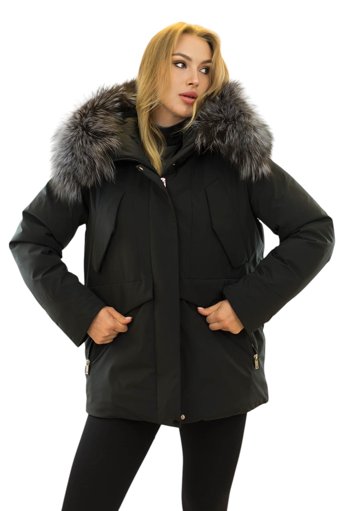 Parka Niki mit Silberfuchs Echtpelz