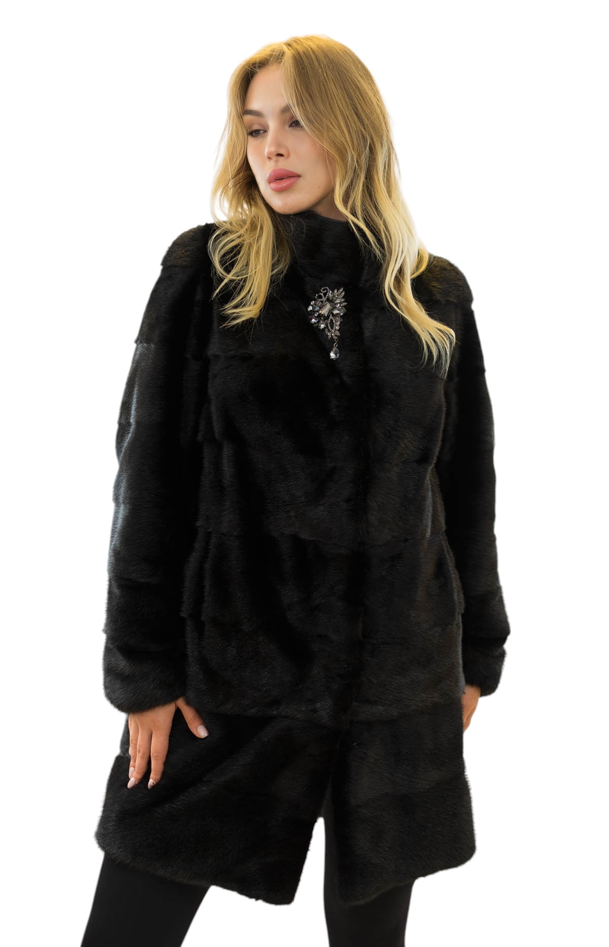 Lia Nerzjacke & Mantel wandelbares Modell für Winter
