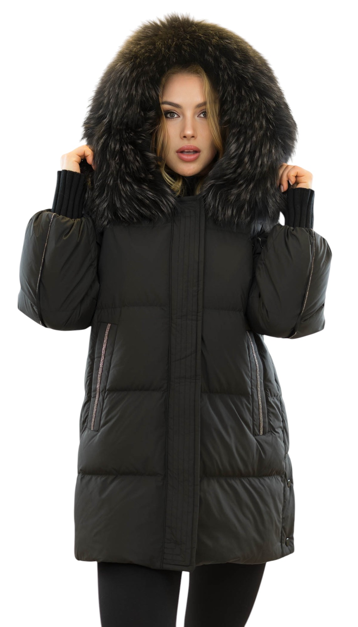 Damen Winterjacke wasserabweisend mit Pelz