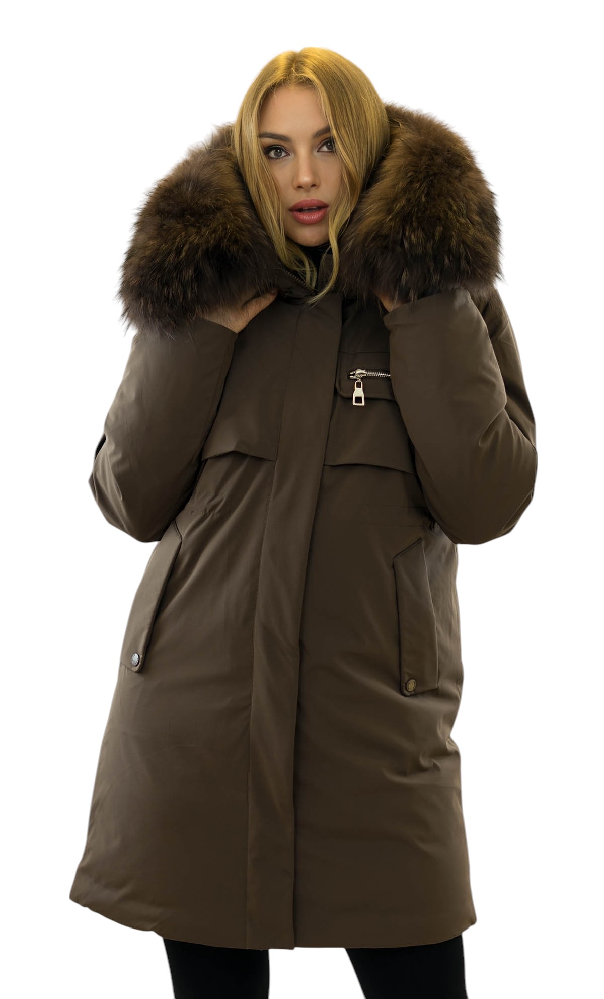 Winterparka Damen Svea mit Finnraccoon Pelzkragen