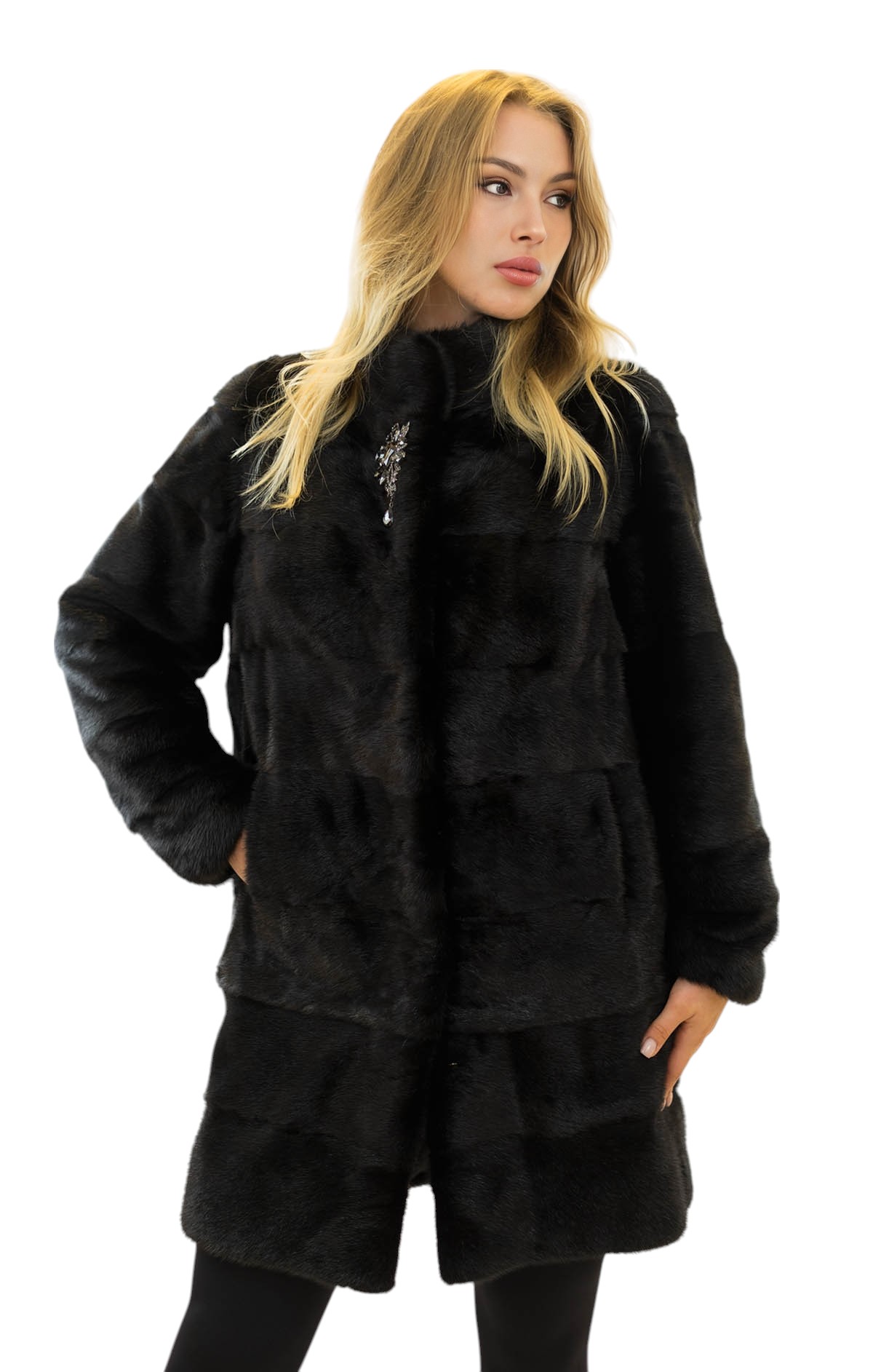 Echtfelljacke aus Nerz elgenante Pelzjacke