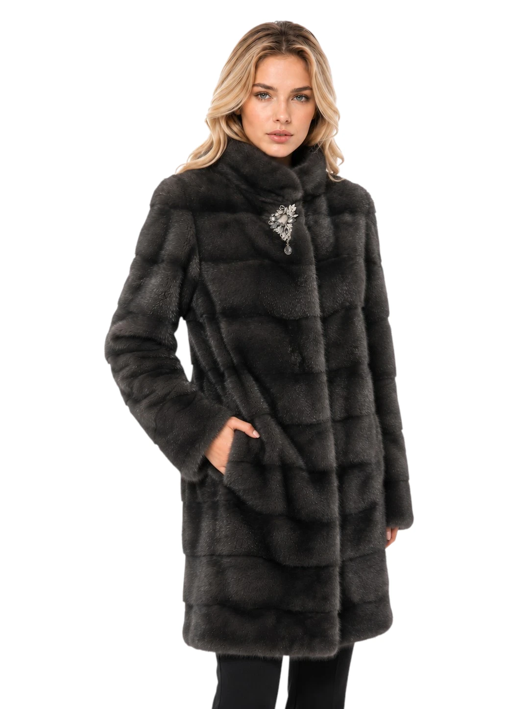 Damen Pelzjacke Olivia wandelbar zur Nerzweste