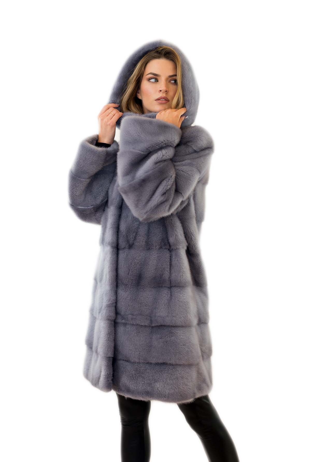 Realfur Echtfell Echtpelz Nerzfell Norka Mink Shuba iz Norki Norkovaja Shuba