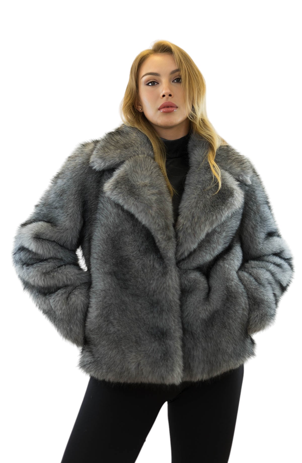 Kunstpelzjacke Andrea Webpelzjacke mit edlem Faux Fur