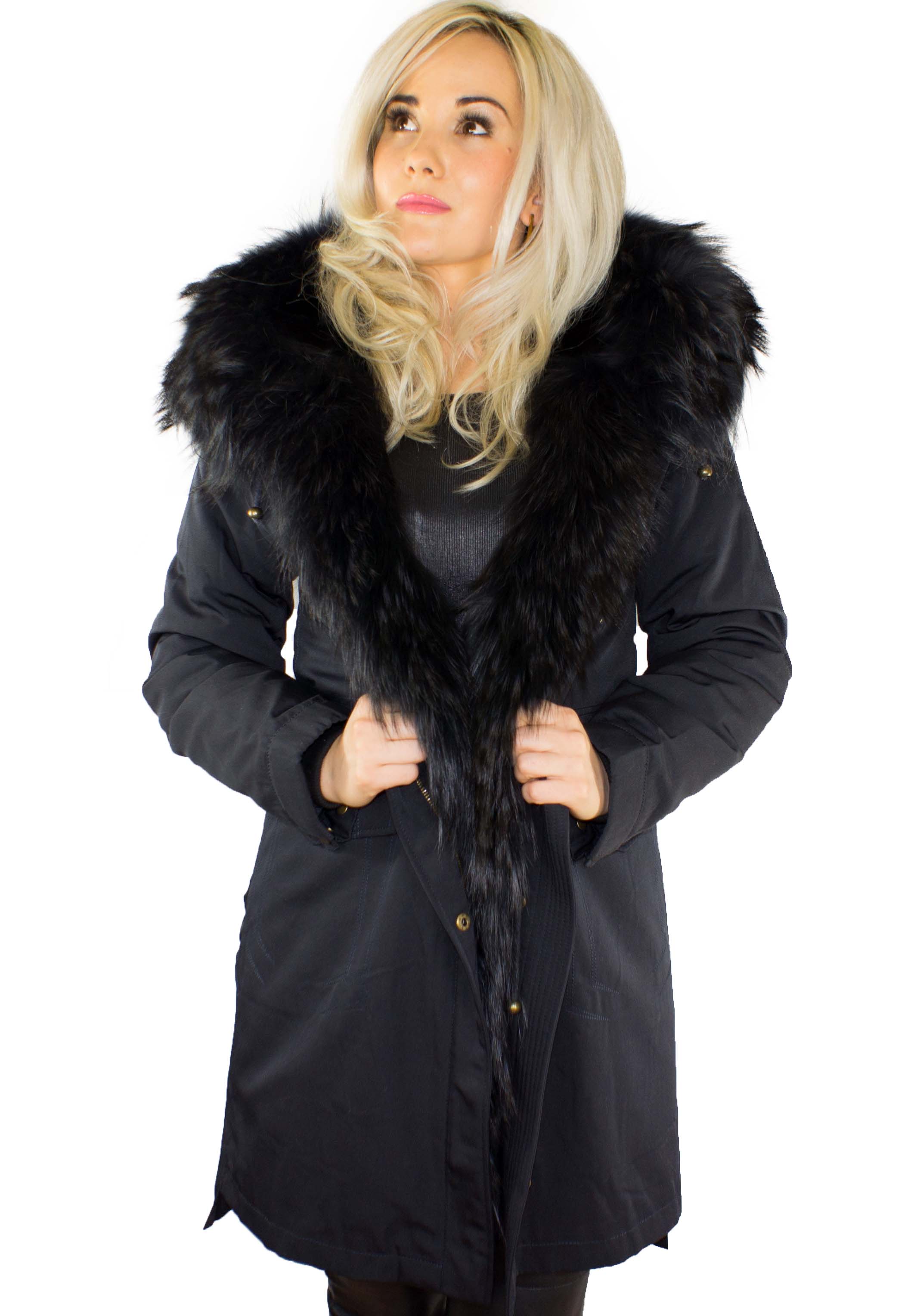 Parka WInterjacke Wintermantel mit Pelz