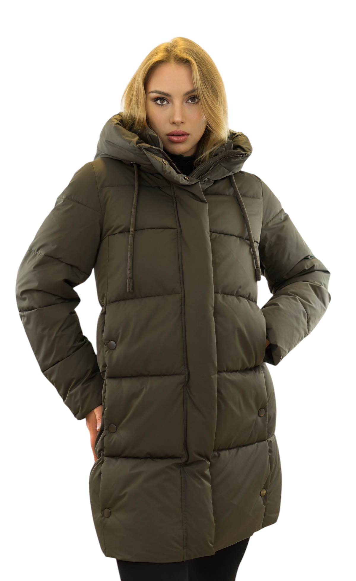 Ayla wattierte Winterjacke Damen braun wetterfest & bequem