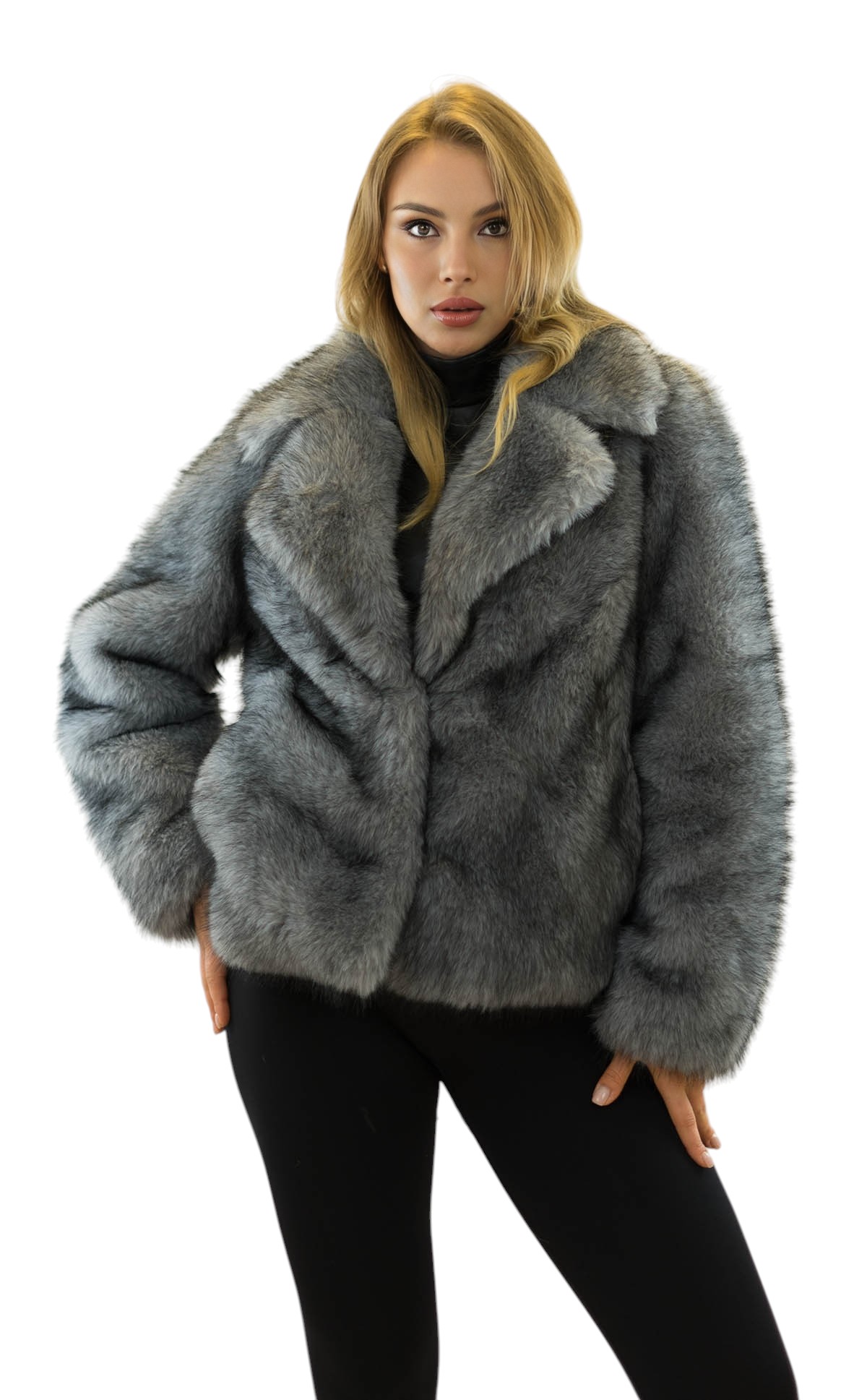Flauschige Fake Fur Jacke Andrea Pelzjacke Kunstpelz