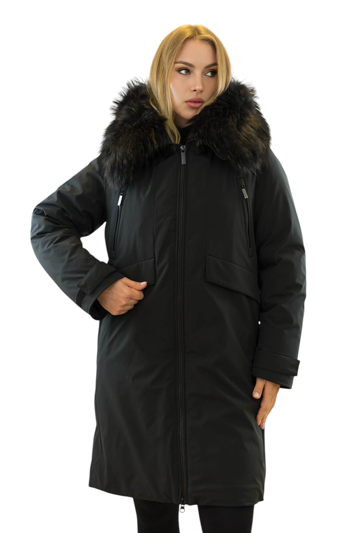 Winterparka mit Echtfell für Damen