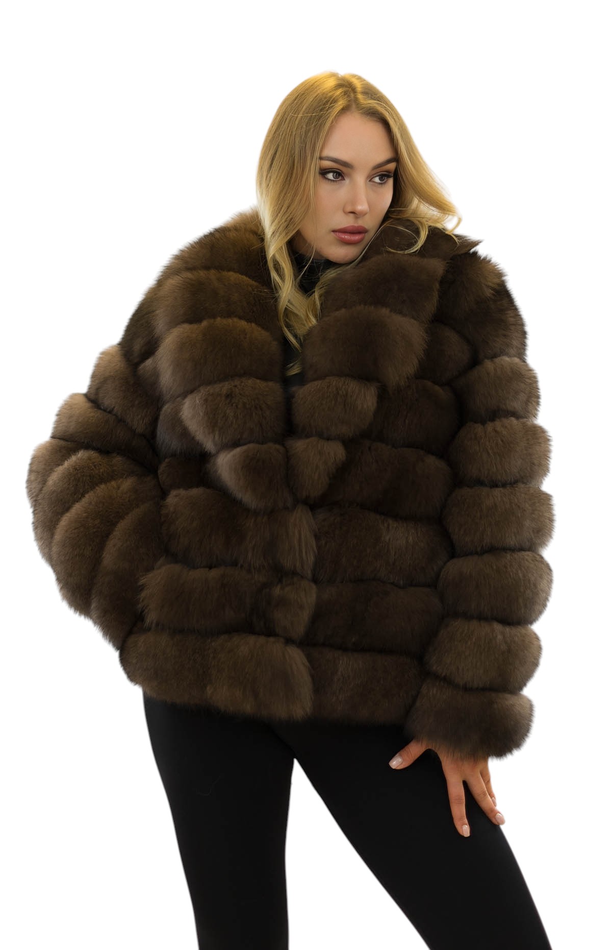 Marlene Echtfelljacke in warmem Zobelbraun
