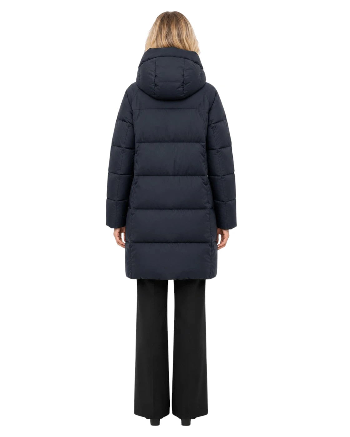 Damenjacke Lina in Blau mit Kapuze und seitlichen Taschen