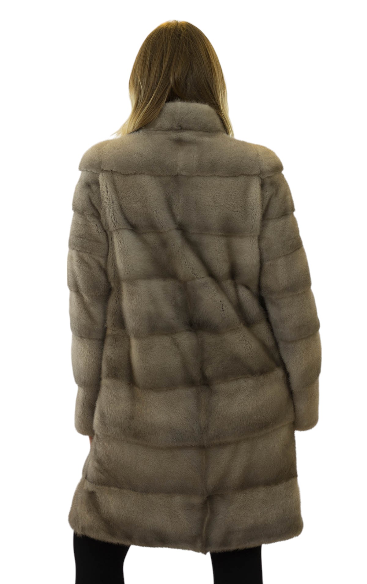 Echtfellmantel Viktoria aus Nerz in Beige