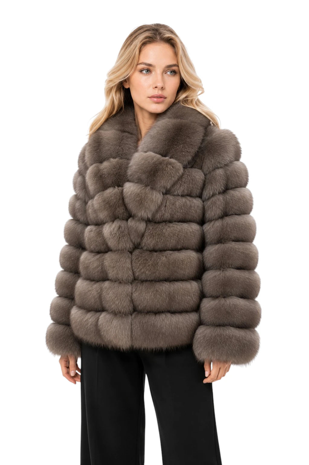 Kurze Fuchsfelljacke „Liv“ aus echtem Fuchsfell
