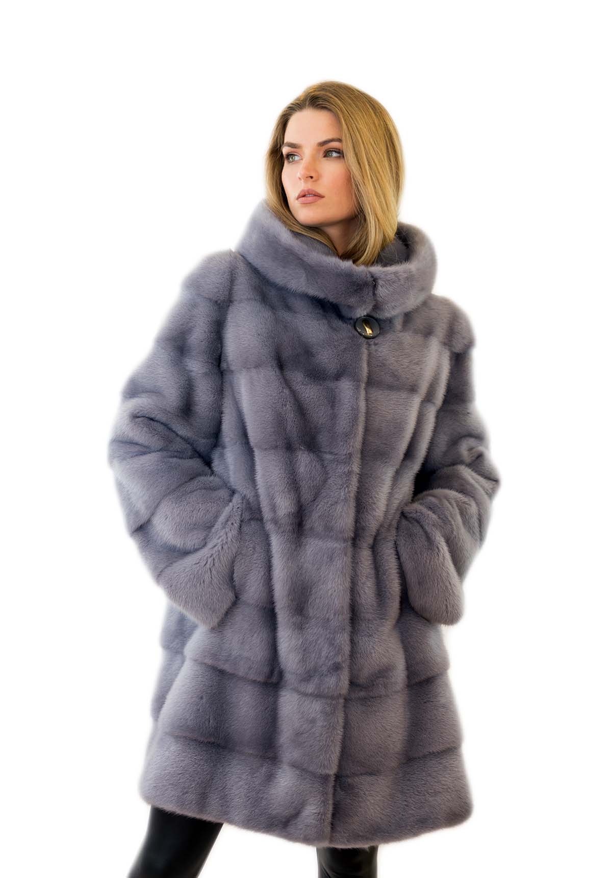 Mantel aus Fell Nerz Fell Jacke Fellmantel aus Nerz Norkovaya Shuba Norkovaja Shuba