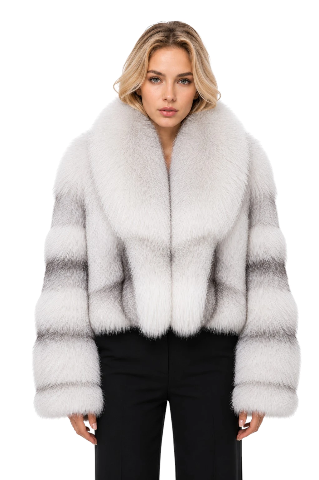 Fuchsjacke Katrin in heller natürlicher Fellfarbe