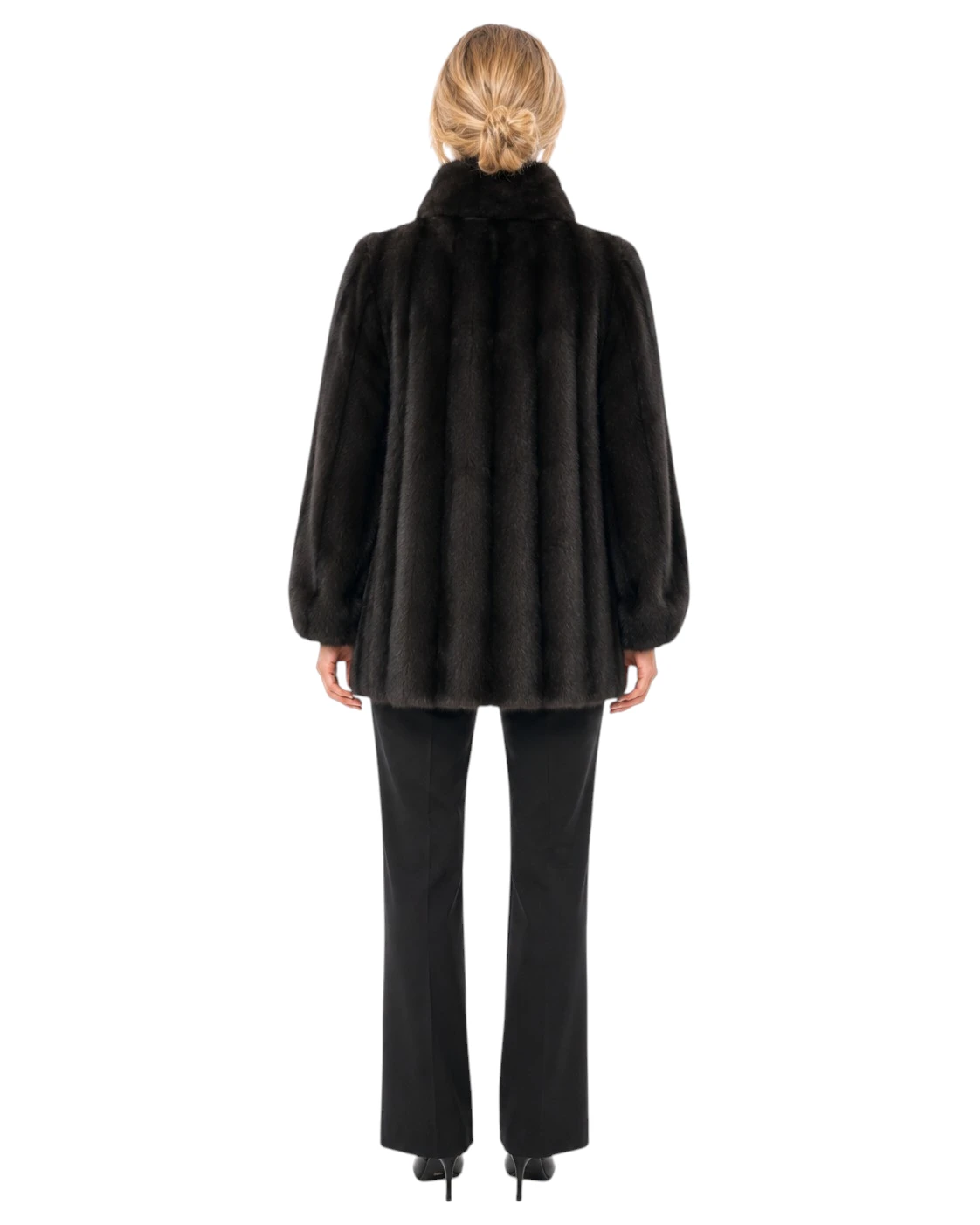 Faux Fur Jacke Elva in brauner Nerzoptik für Damen