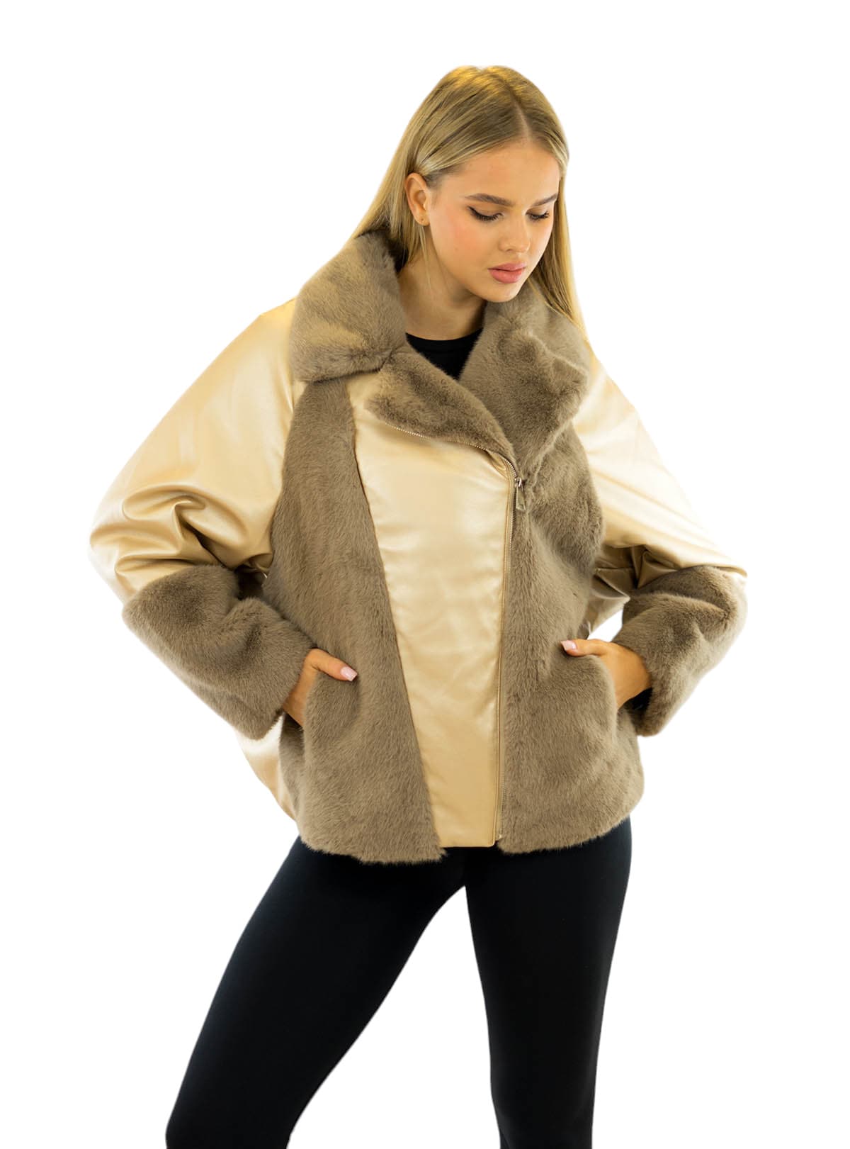 damenjacke klassische eco kunst lederjacke bikerjacke mit webpelz