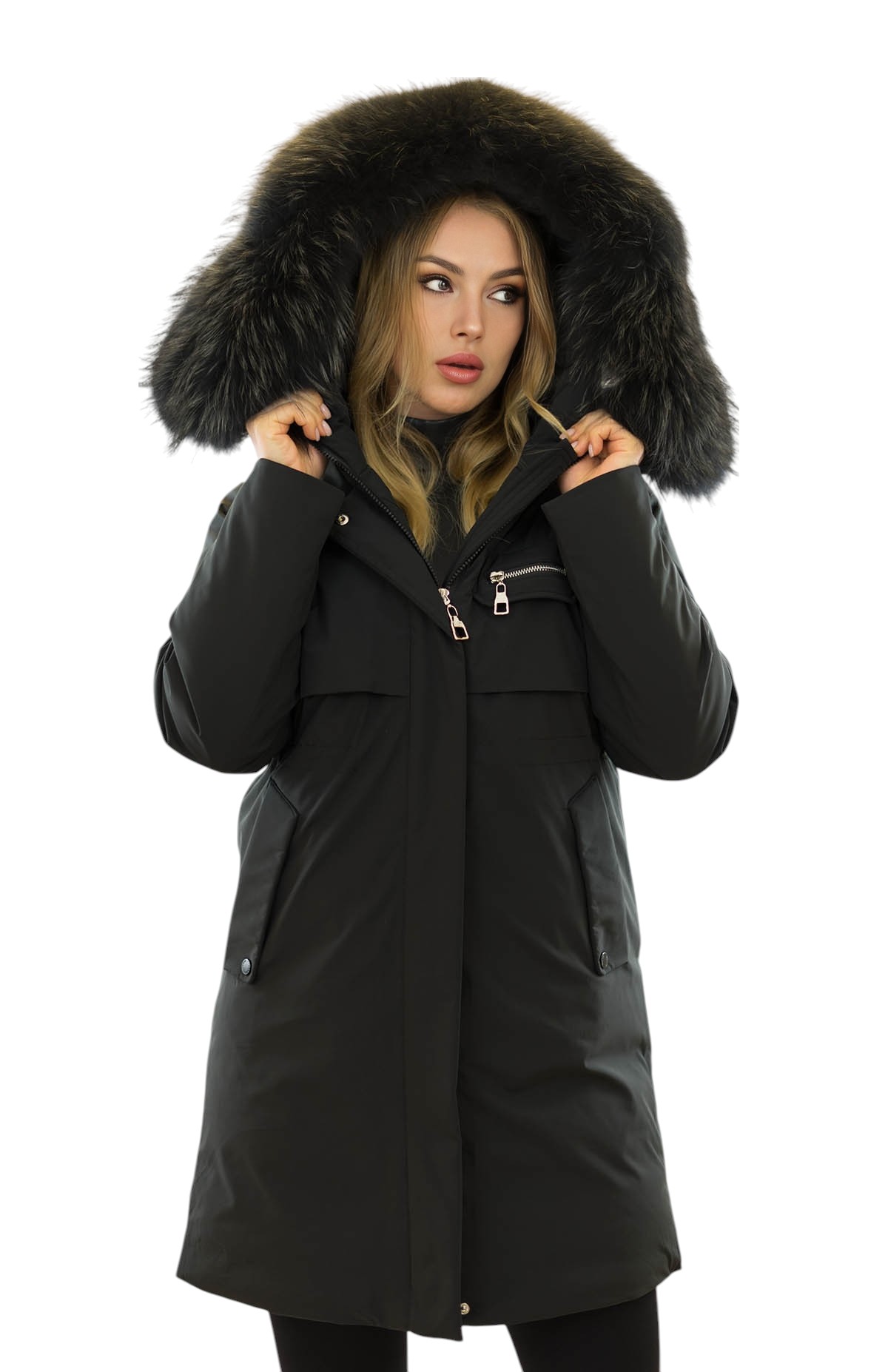 Dagny Echtpelzparka Damen Winterjacke mit Naturfell
