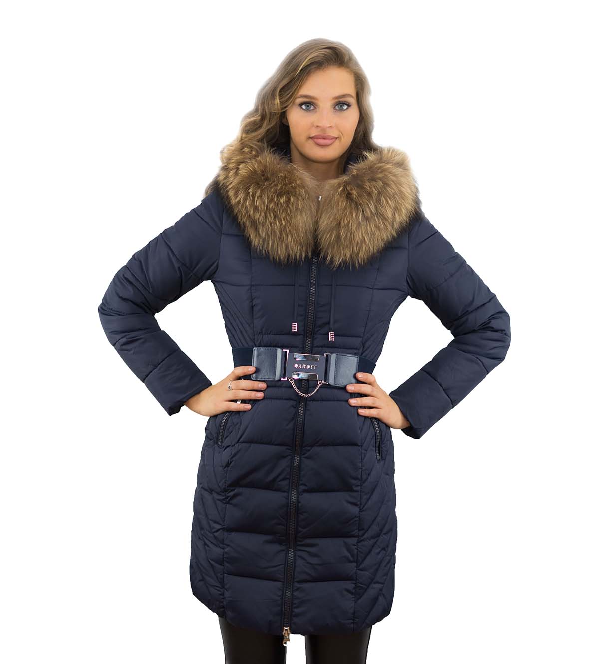Damenparka Fellkragen echtes Fell Finnraccoon