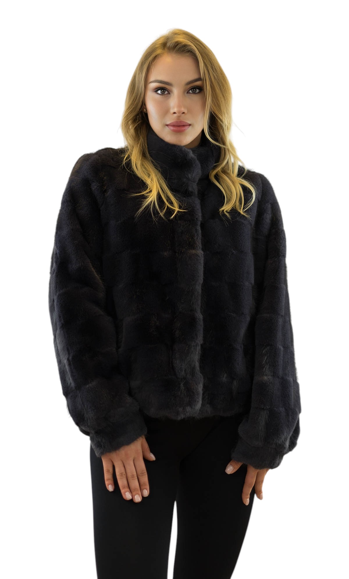 Kunstpelzjacke Fiona Damen kurz mit luxuriöser Pelzoptik