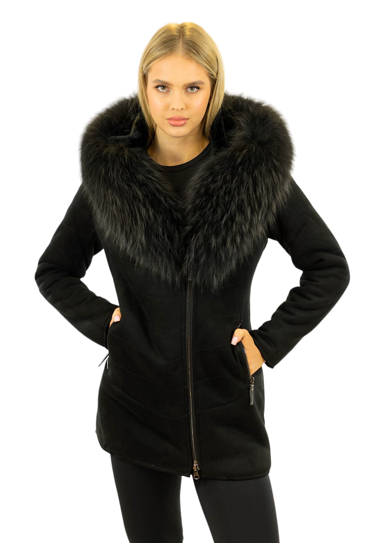 Womens Jacket with real Fur