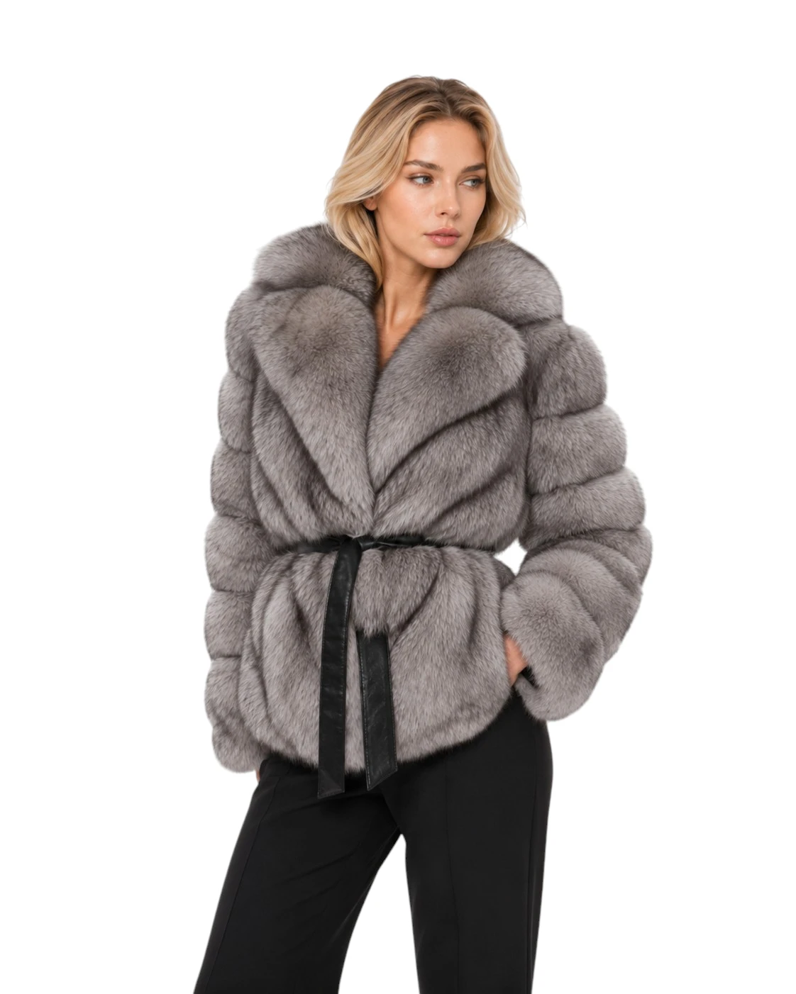 Damen Fuchsfelljacke Embla aus echtem Fuchsfell