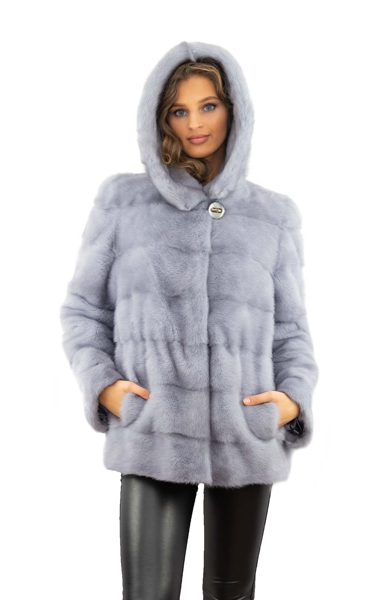 Felljacke Fellmantel Nerzjacke Echtfell Nerz Realfur Mink