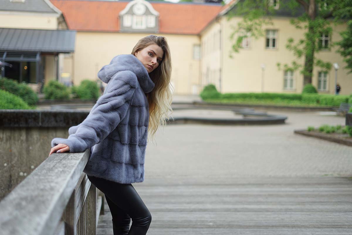 Echtfell Jacke aus Nerz Echtpelz Jacke aus Nerz Fell Mantel aus Nerz