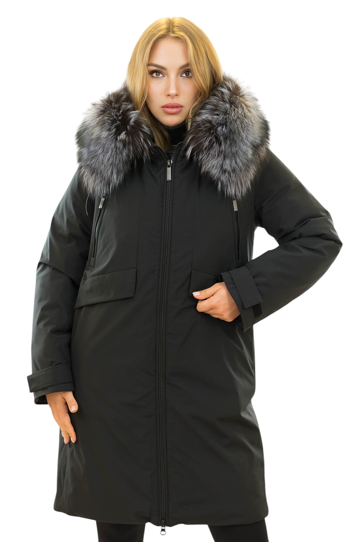 Damen Winterparka Ragnheidur mit Echtpelz Silberfuchs