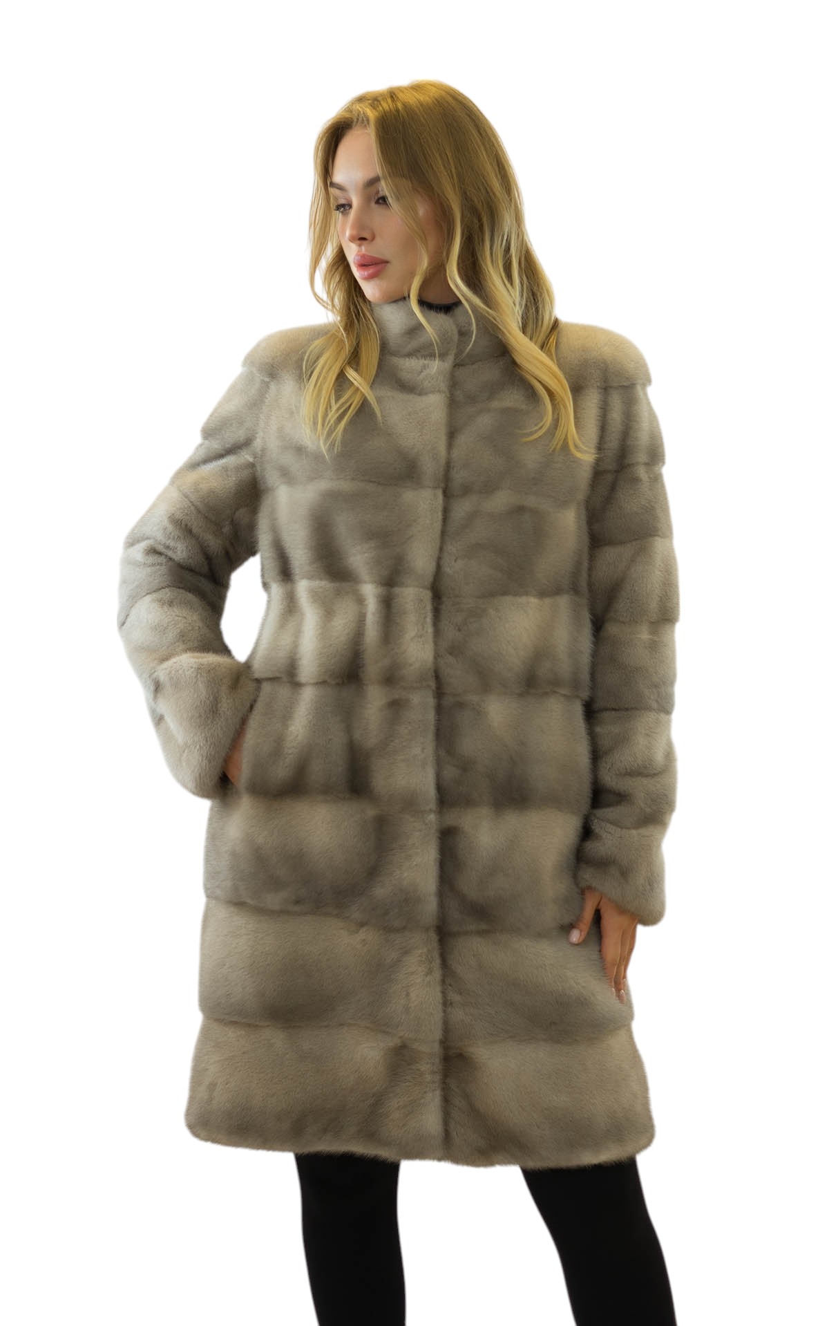 Pelzmantel Viktoria wandelbar zur Pelzweste und Pelzjacke