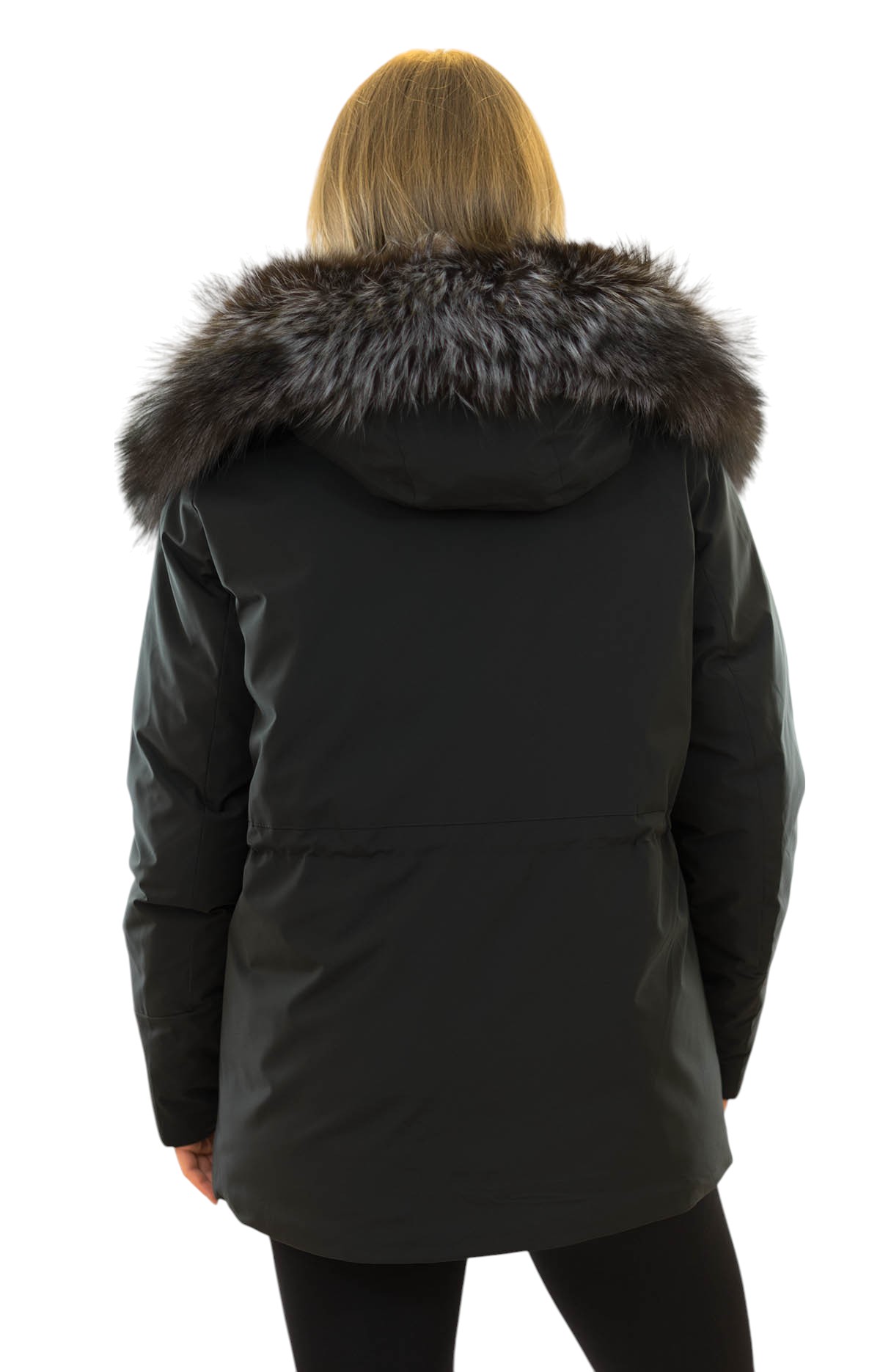 Winterparka mit Silberfuchs Pelzbesatz