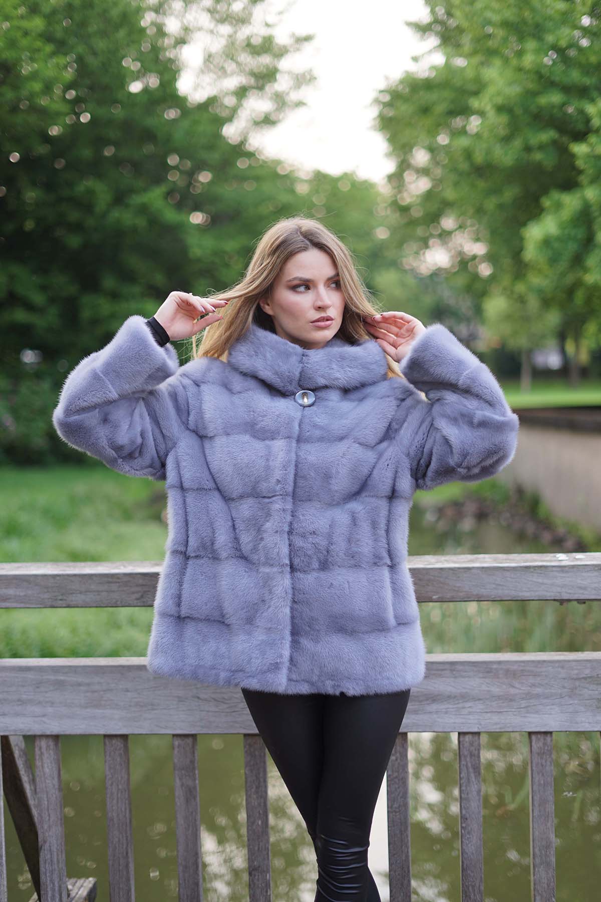 Echtfell Jacke aus Nerz Echtpelzjacke Echtfelljacke aus Nerz Felljacke Fell Jacke