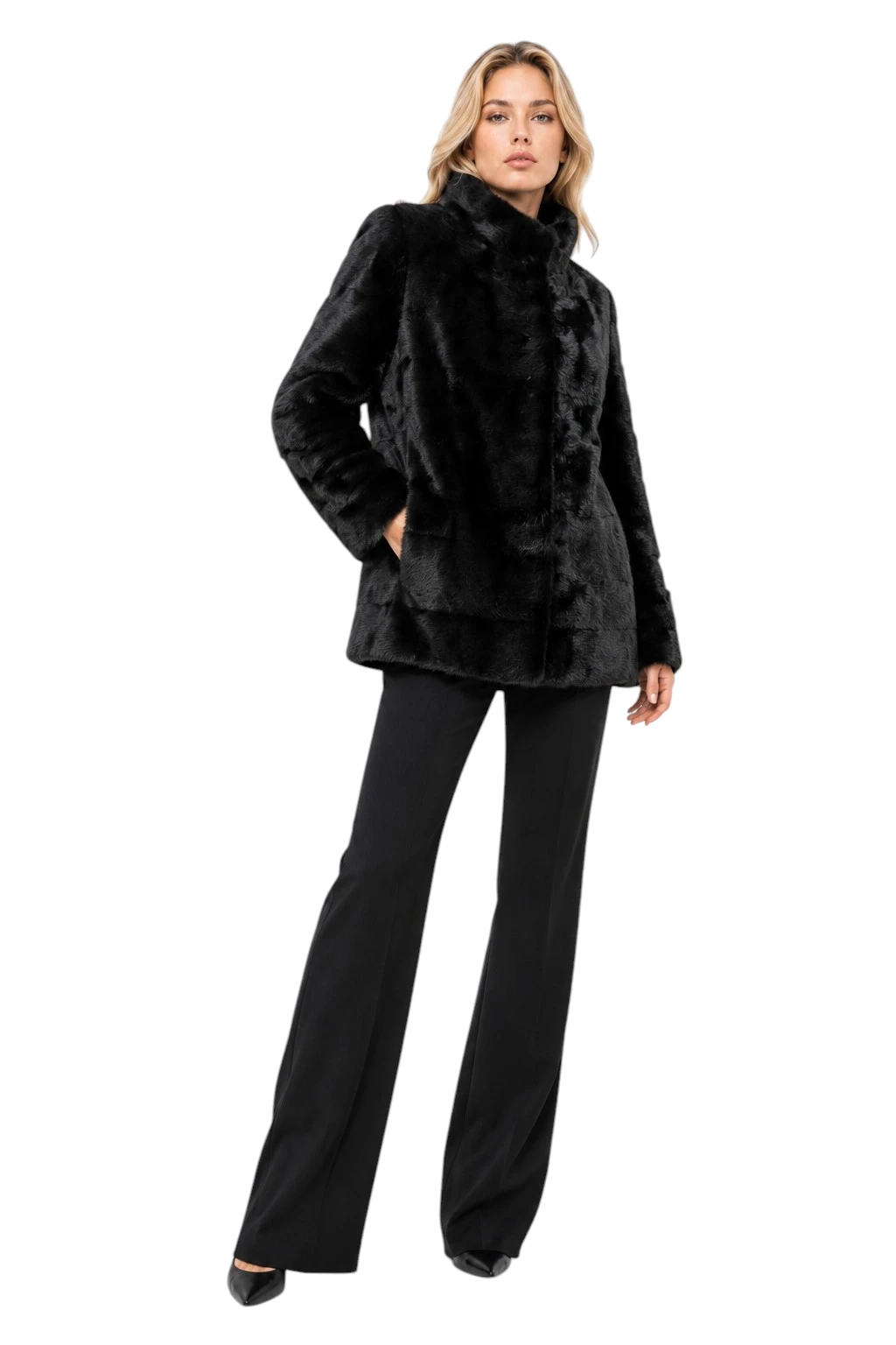 Damen Echtfelljacke Josefine aus Nerz in kurzer Form