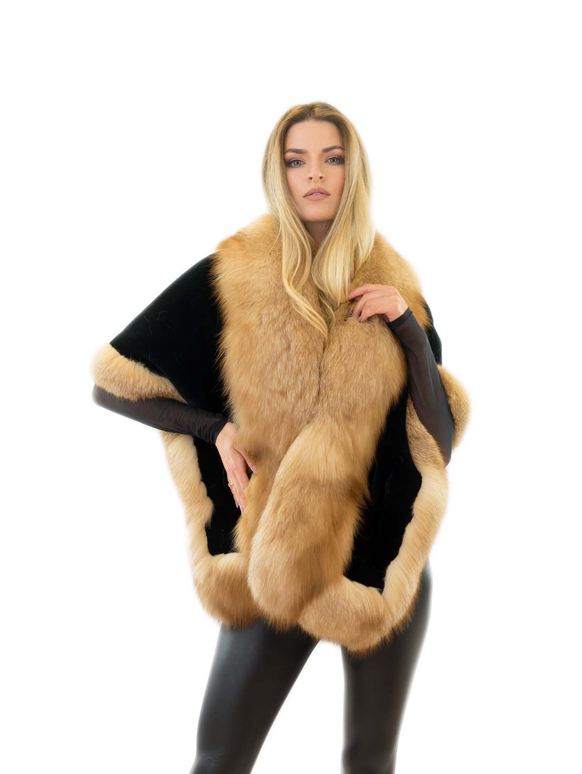 Echtfellstola Echtpelzstola Pelz Umhang Pelzstola Pelz Poncho outfitdestages