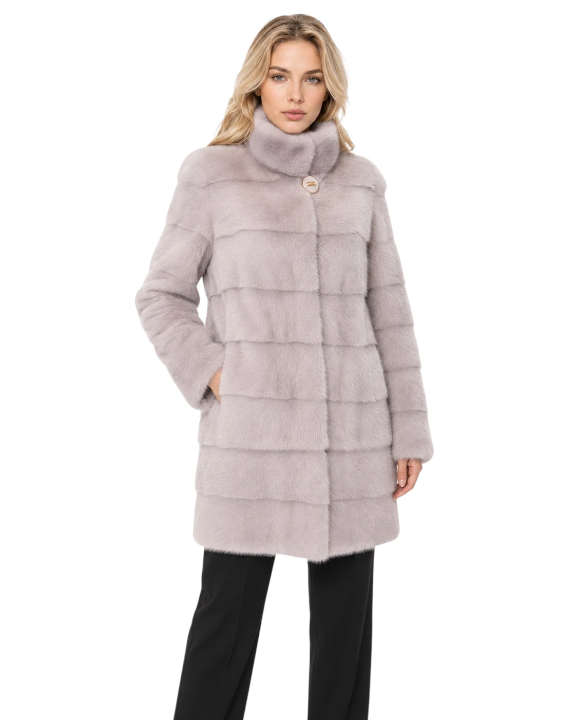 Echter Nerzmantel Clarissa für Damen mit wandelbarer Form