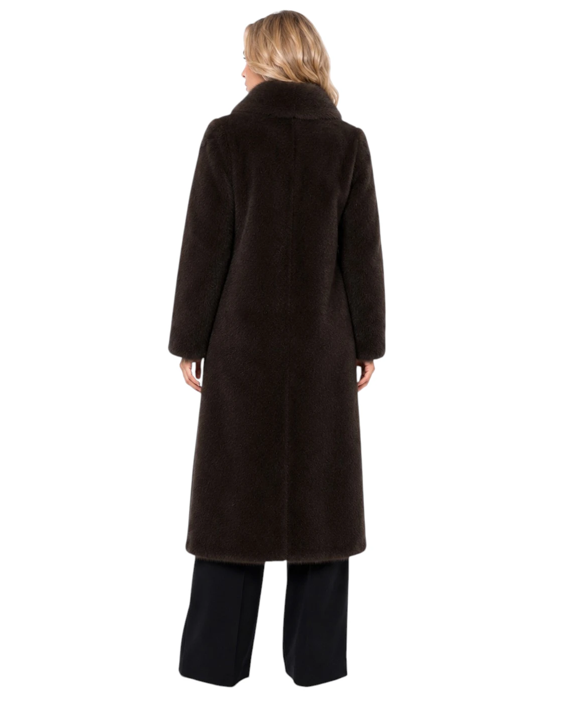 Faux Fur Wendemantel Betina für Damen mit Lederoptik und Lammfellimitat