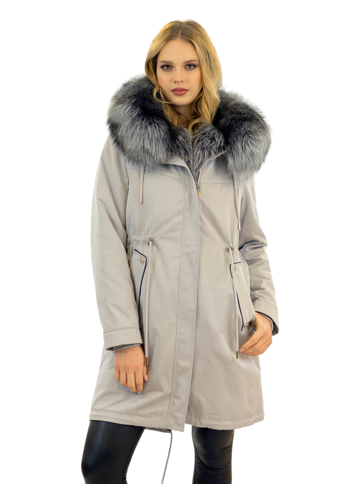 Female Winter Parka Wintermantel  Echtpelz Pelzkragen