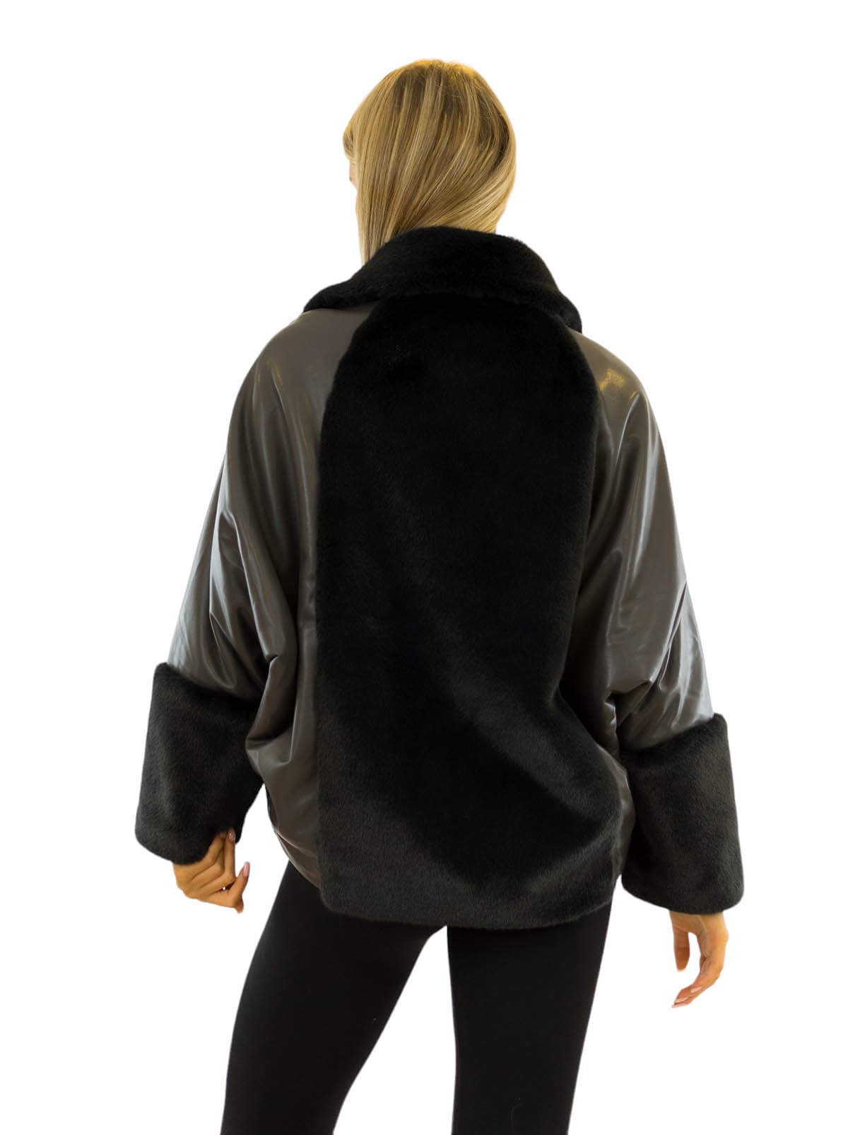 damenjacke klassische eco faux lederjacke bikerjacke