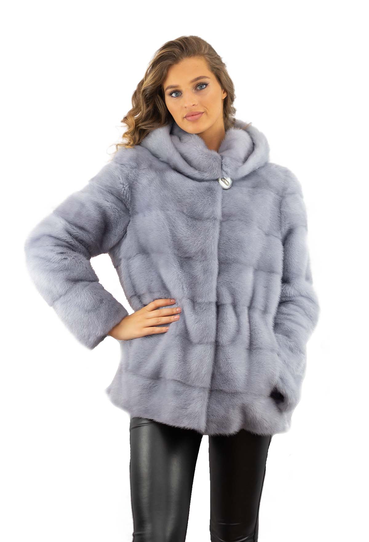 Echtpelz Jacke Pelzjacke Nerz Fellmantel aus Nerzfell Felljacke Pelzmantel Pelz Jacke