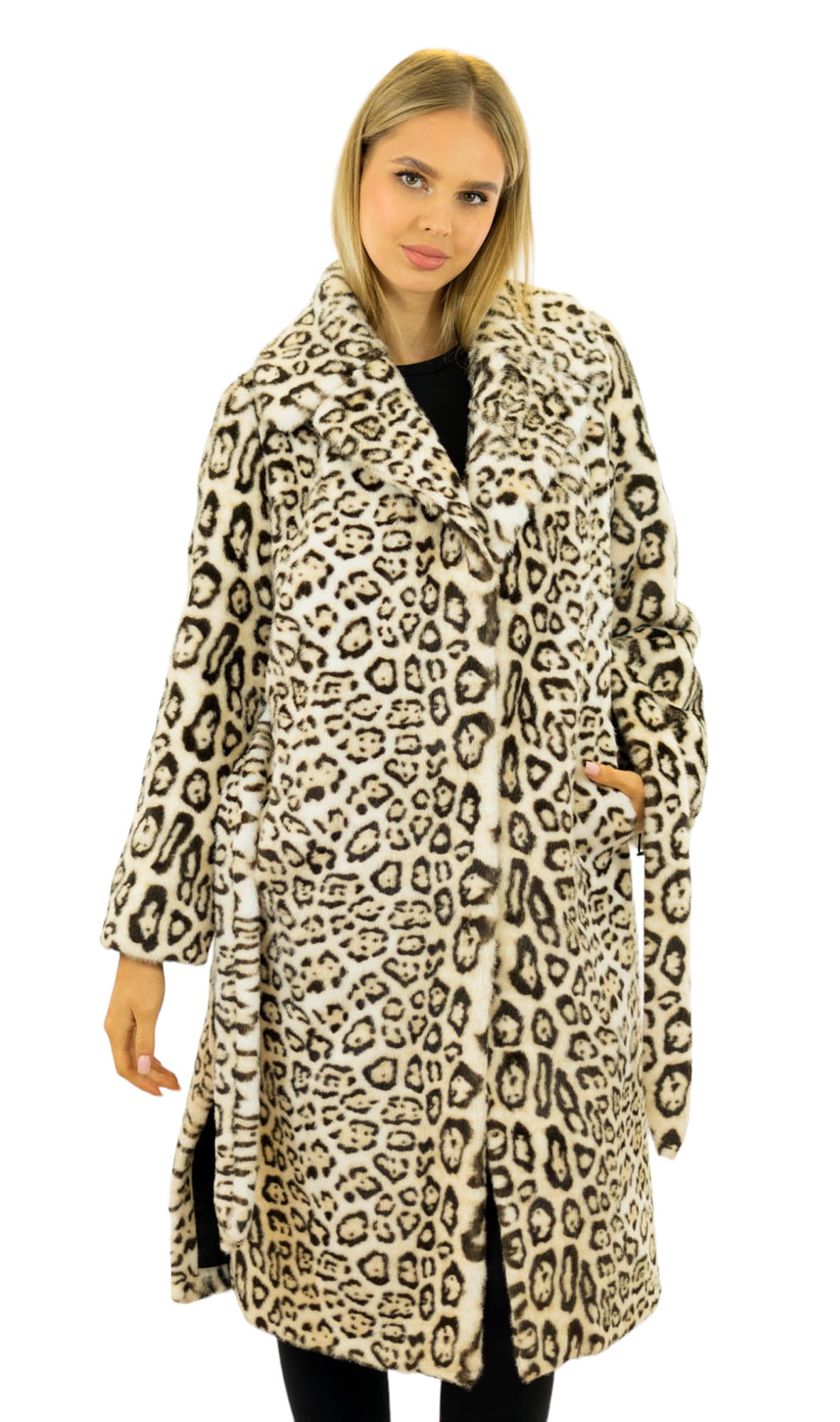 Webpelzmantel Webpelz Kunstfellmantel Faux Fur Coat Animal Print