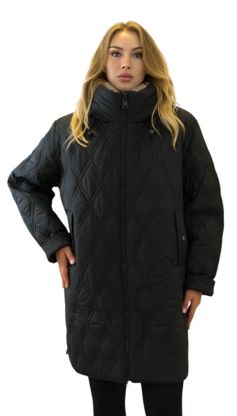 Wintermantel Gina in Schwarz für Damen in großen Größe in Übergrößen