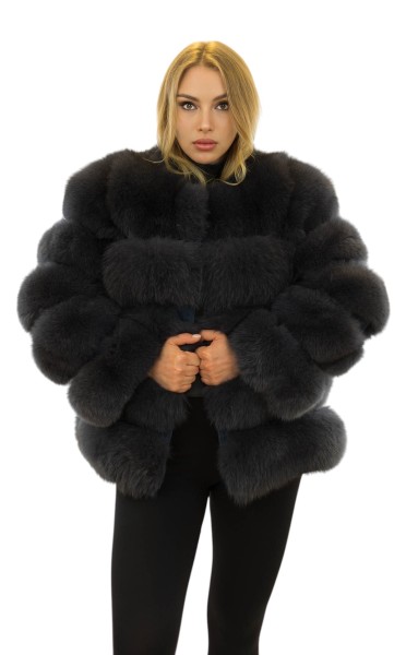 Damenjacke aus Echtpelz Fuchsjacke im Trend Pelzjacke aus Fuchs