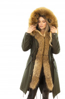 Damenparka mit Fell Finnraccoon Damenparka mit Fell XXLPelzkragen  Damenparka mit Fell Finnraccoon Damenparka mit Fell XXLPelzkragen