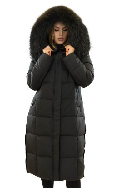 Gunnhildur Parka mit Echtpelzkragen aus Naturfell