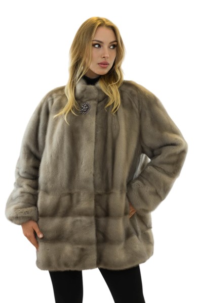  Pelzjacke Claudia Beige hochwertiger Nerz