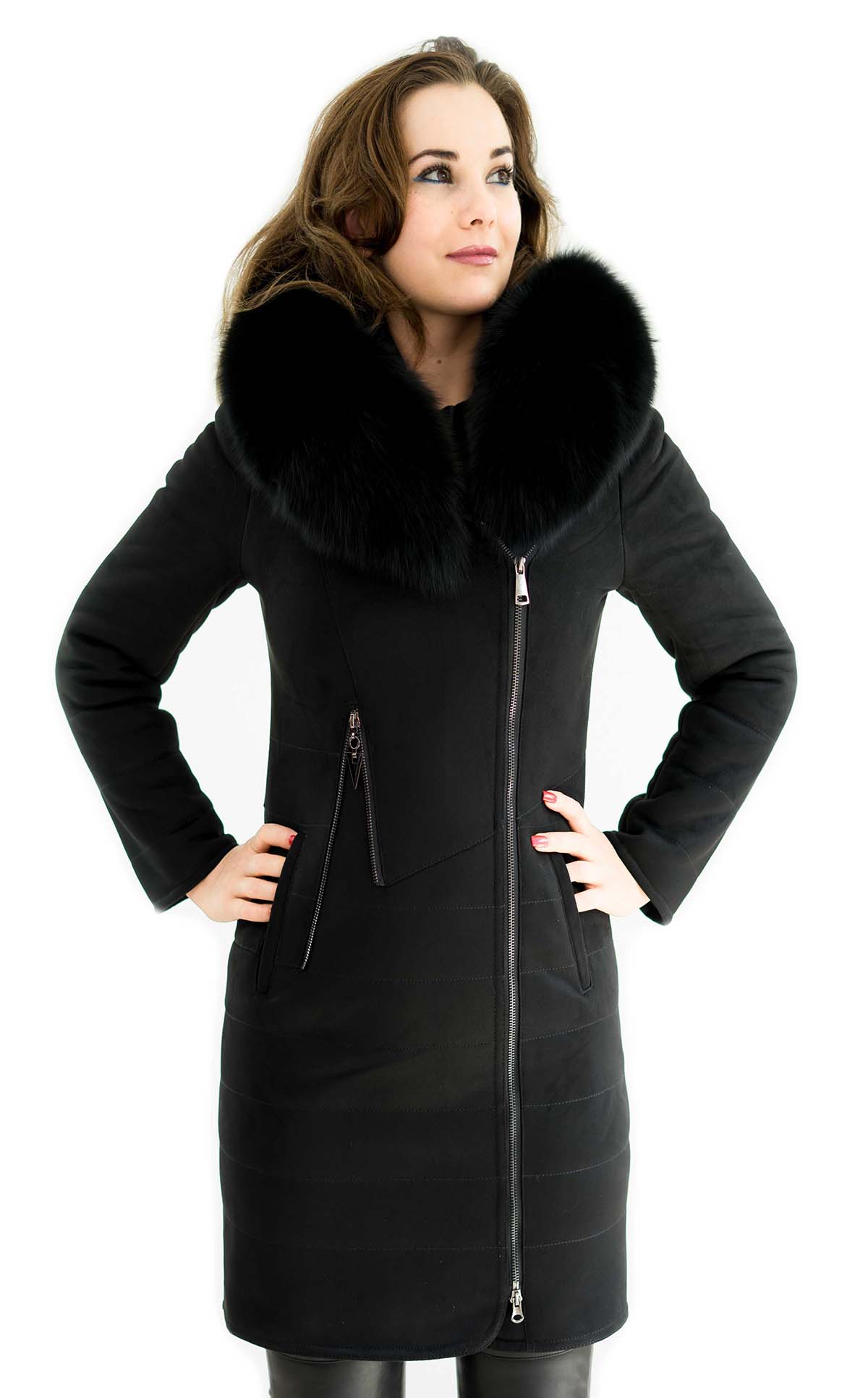 Damen Winterparka Lang Mit Kapuze - Weicher Softshell Mantel