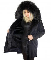 XXL Pelzkragen Winterjacke Herbstjacke Innenmaterial: Kaninfell abnehmbar XXL Pelzkragen Winterjacke Herbstjacke Innenmaterial: Kaninfell abnehmbar