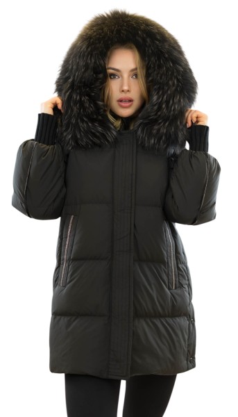Damen Winterjacke wasserabweisend mit Pelz
