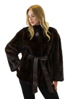 Nerzjacke Maja Braun Echtpelz Damen Nerzjacke Maja Braun Echtpelz Damen