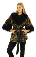 Faux Fur Leopard Kunstpelz Jacke Leo Print Faux Fur Leopard Kunstpelz Jacke Leo Print